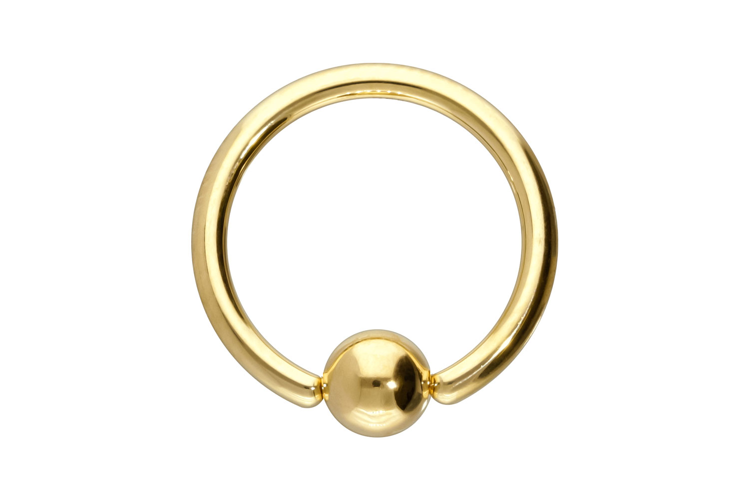14/18 Karat Gold Klemmkugelring